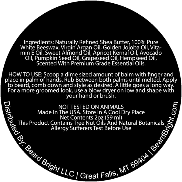 Beard Balm Ingredients and Instructions