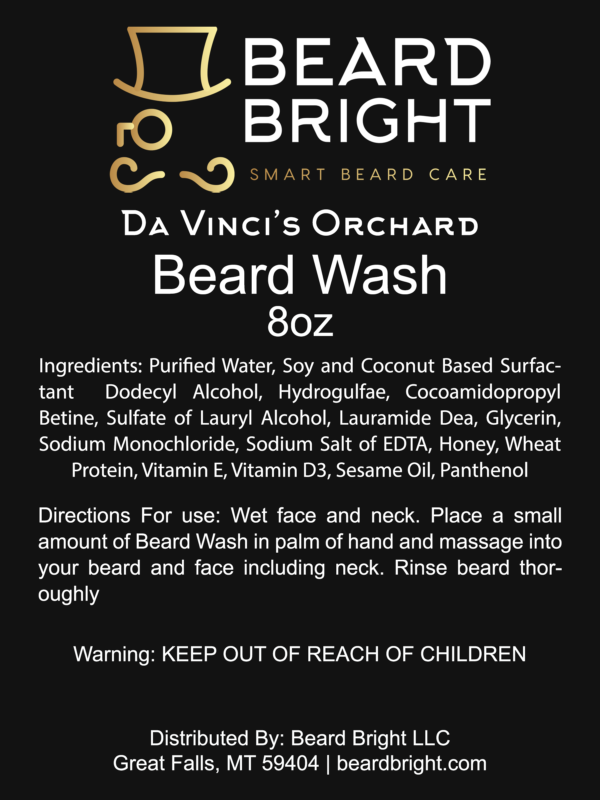 Beard Wash Ingredients and Instructions