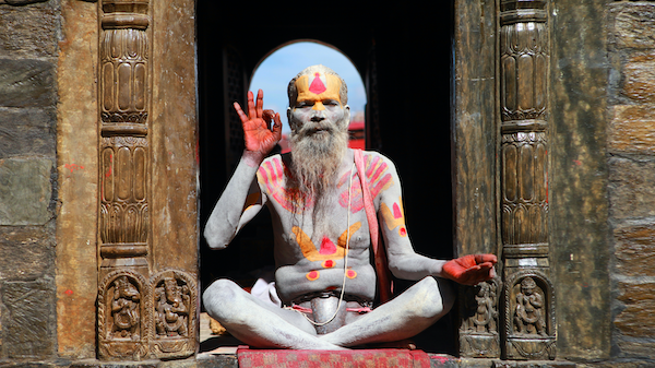 Man meditating